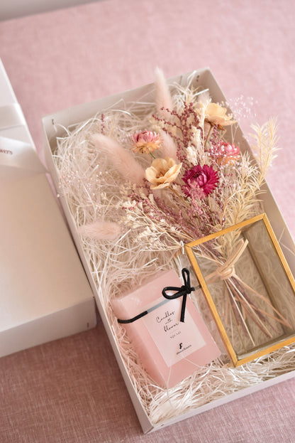 ◆NEW◆Candle&amp;Dried Bouquet／キャンドル&amp;ドライブーケセット　ローズべべ