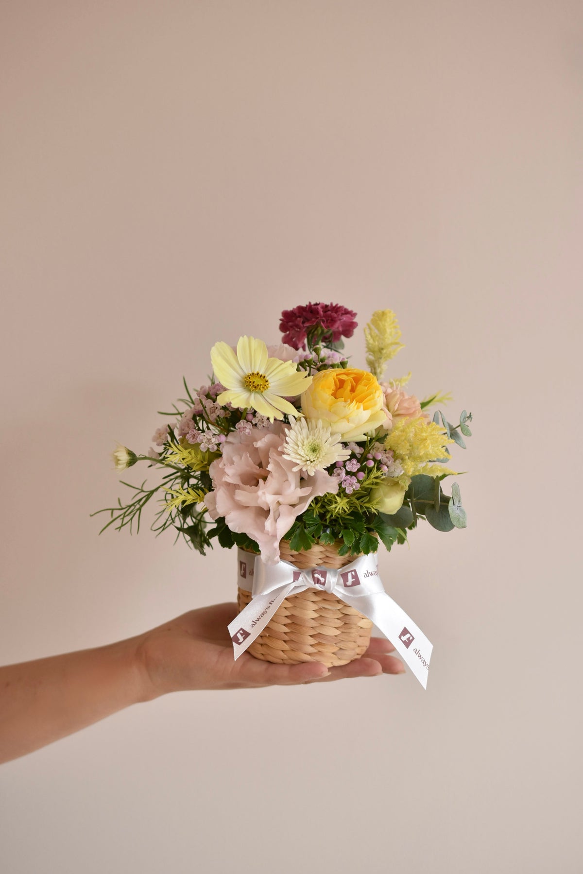 ◆NEW◆Pillar Basket／ピラーバスケット　パステルフェット／生花