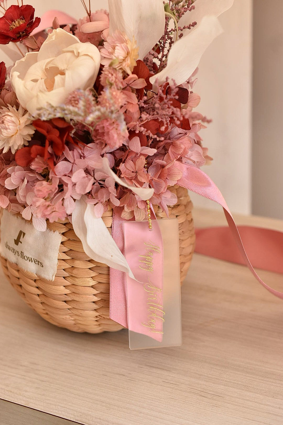 ◆6/2-7/31お届け限定◆Flower BAG No.2／フラワーバッグアレンジ　イエロースモーク／生花