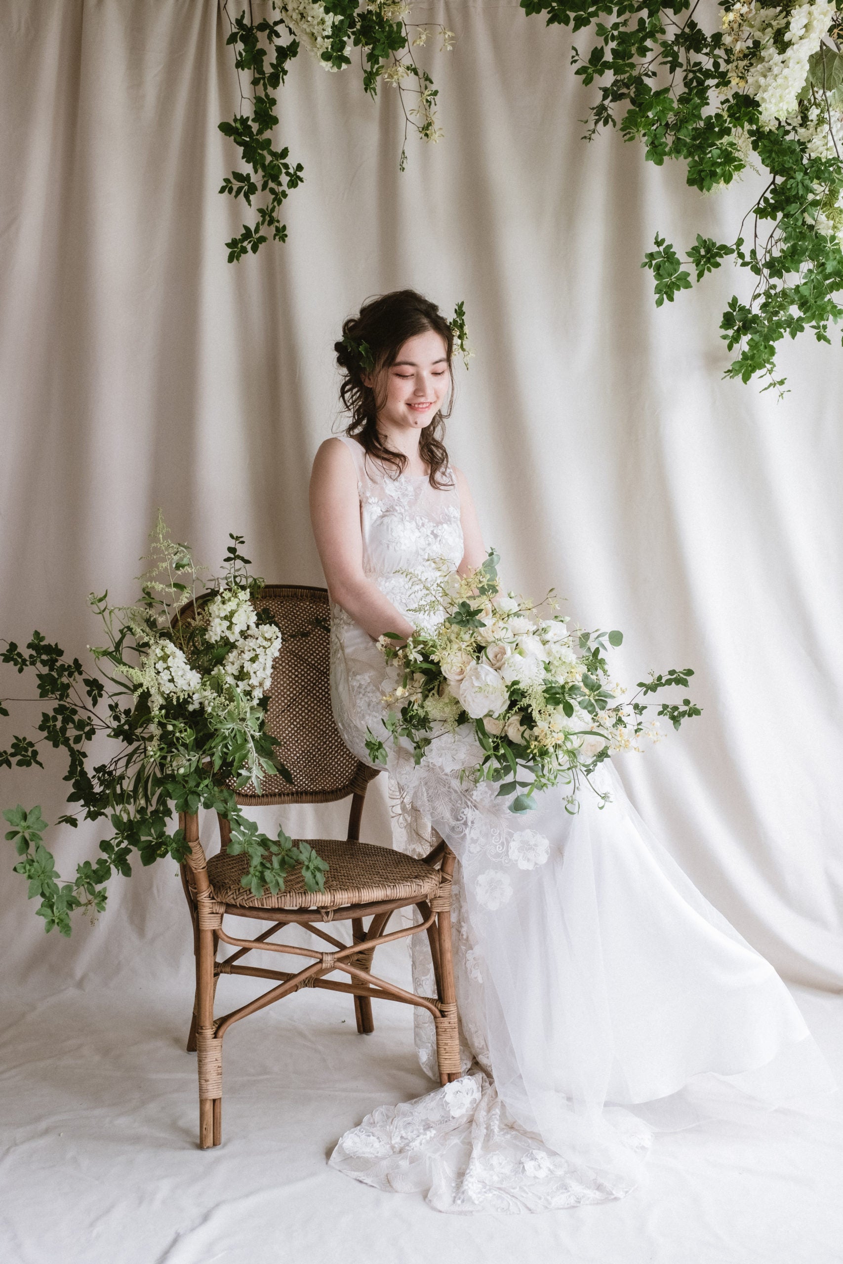 【エリア限定】Wedding Bouquet／オーダーデザインサンプル／ フレッシュフラワー／モアナチュラル