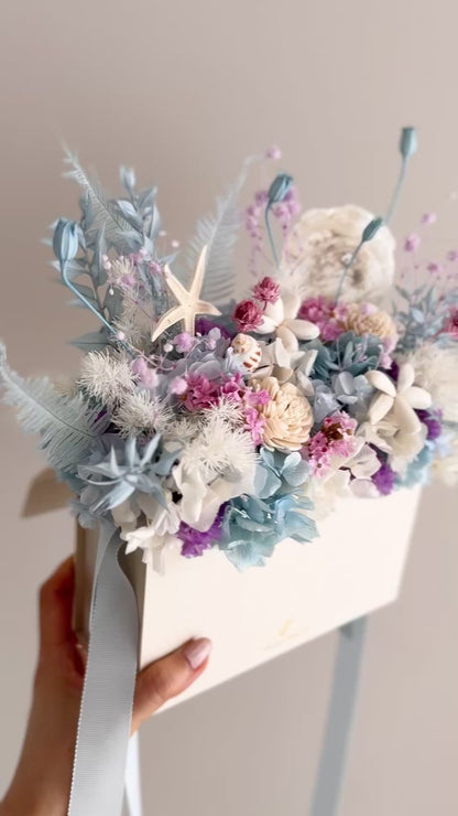 ◆季節限定◆Flower BAG No.1／フラワーバッグアレンジ　シードリーム／ドライ&amp;プリザーブドフラワー