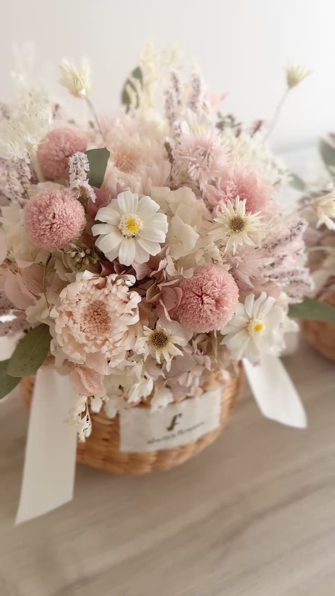 ◆NEW◆Flower BAG No.2／カゴバッグアレンジ　ほのか／プリザーブド＆ドライフラワー