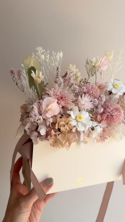 ◆NEW◆Flower BAG No.1／フラワーバッグアレンジ　つむぎ／ドライ&amp;プリザーブドフラワー