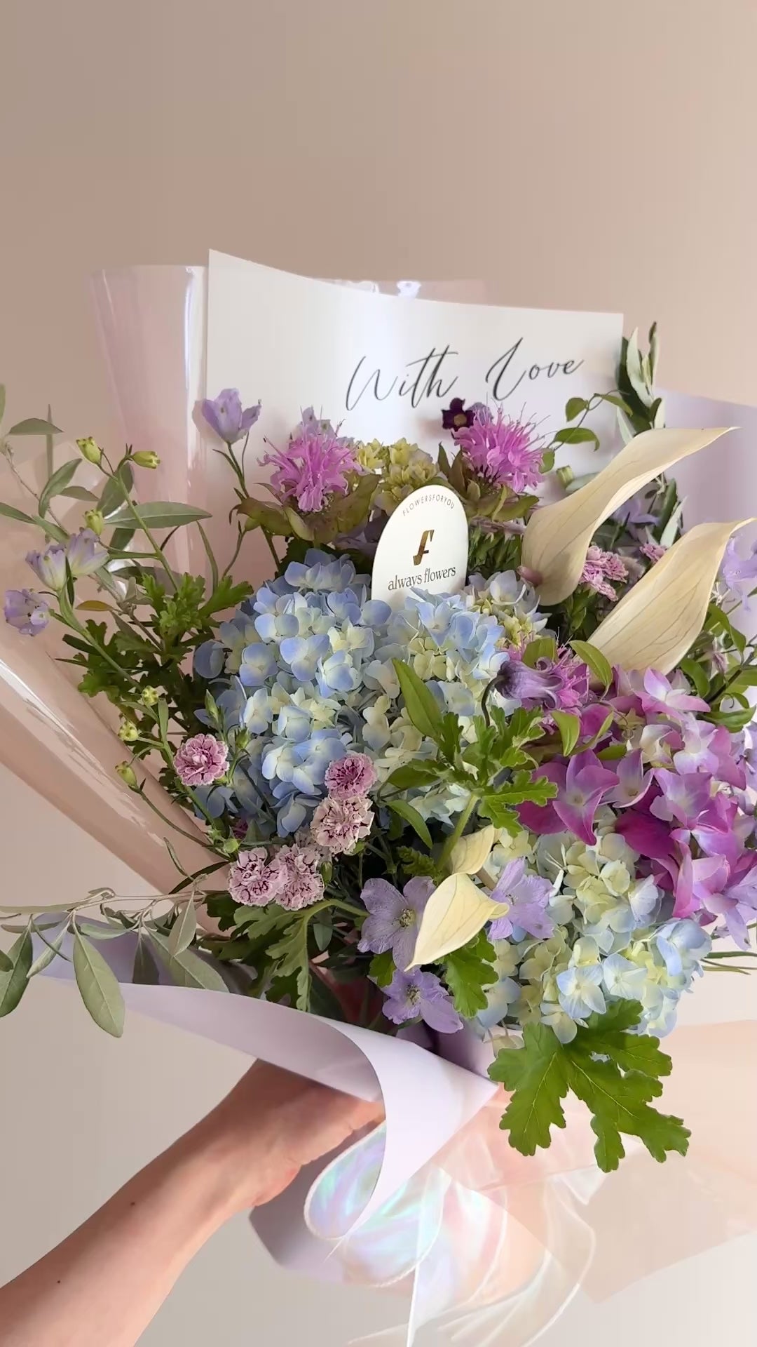 ◆6/2-7/10お届け限定◆Message Bouquet／メッセージブーケ　シャボンマジック／生花・花束