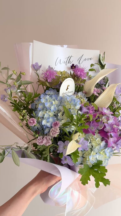 ◆6/2-7/10お届け限定◆Message Bouquet／メッセージブーケ　シャボンマジック／生花・花束