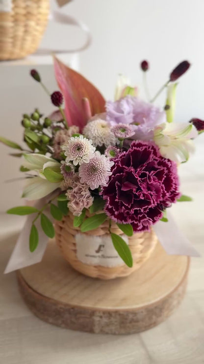 ◆8/27-10/31お届け限定◆Flower BAG No.2／フラワーバッグアレンジ　ボタニカルチル／生花